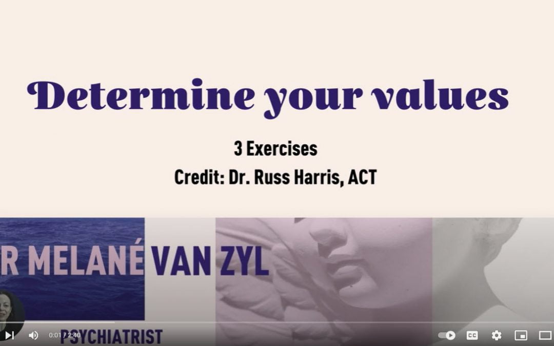 Determine Your Values by Dr Melane van Zyl